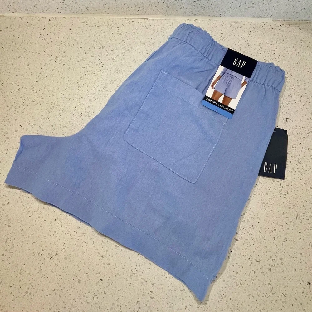 GAP 'Linen Pull-on drawstring Shorts - Picture 4 of 5